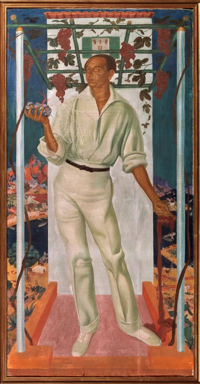 Meksikolaisen taiteilijan Roberto Montenegro Nervon (1887-1968) muotokuva (Meksikolaisen taiteilijan Roberto Montenegro Nervon muotokuva) - Aleksanteri Jevgenjevitš Jakovlevin (1887-1938) maalaus, öljy kankaalle tekijältä Mikhail Nikolayevich Yakovlev