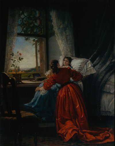 Vierailu sairaiden luona, 1885 tekijältä Mikhail Petrovich Klodt Baron