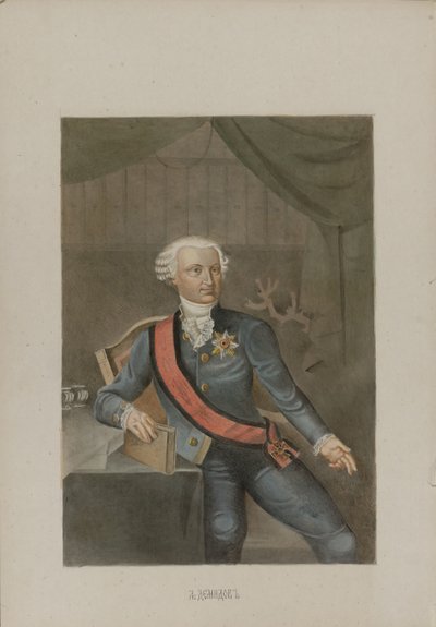 Aleksanteri Grigorjevitš Demidov 1737-1803, 1862. tekijältä Mikhail Stepanovich Znamensky