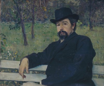 Taidemaalari Nikolai Aleksandrovitš Jaroshenkon muotokuva 1846-1898, 1897 tekijältä Mikhail Vasilievich Nesterov