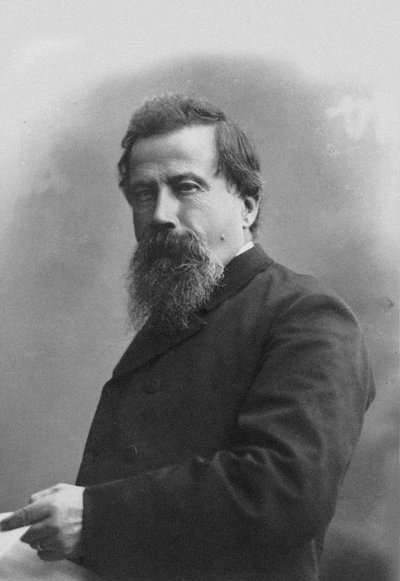 Muotokuva säveltäjästä Amilcare Ponchielli 1834-1886. tekijältä Milano . Guigoni and Bossi