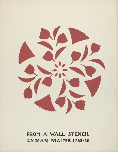 Suunnittelu Lyman, Maine 1755-1780: Ehdotetusta portfoliosta "Maine Wall Stencils" tekijältä Mildred E. Bent