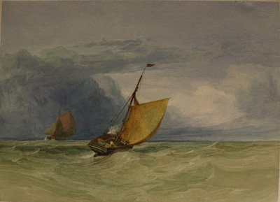 A Gale, päivämäärä tuntematon (akvarelli ja lyijykynä paperille). tekijältä Miles Edmund Cotman