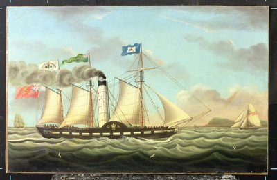 Steam-paketti "Saint Patrick" Liverpoolista Dubliniin, 1827 tekijältä Miles Walters