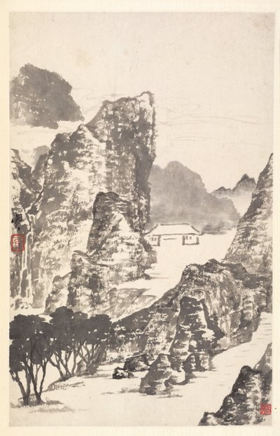 Maisema Mi Fun jälkeen, 1788. tekijältä Min Zhen