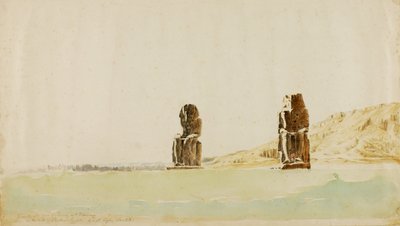 Patsaat Memnonissa, Thebes, n.d. tekijältä Miner Kilbourne Kellogg