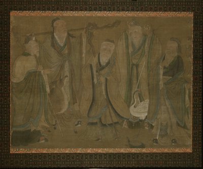 Viisi viisasta, 1400-1500-luvun alku tekijältä Ming Dynasty Chinese School