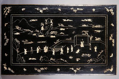 Kang Table Top (lakattu puu upotettu luulla) (katso myös 272139) tekijältä Ming Dynasty Chinese School