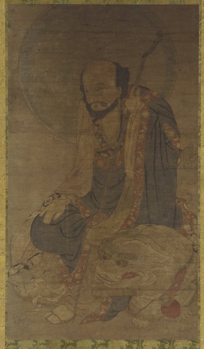 Manjusri ja hänen leijonansa tekijältä Ming Dynasty Chinese School