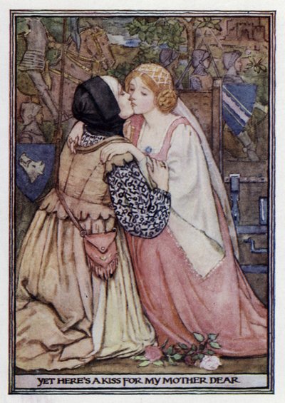 Lady Clare. Lord Tennyson (väri litho) tekijältä Minnie Didbin Spooner
