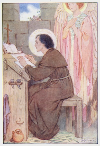 Saint Columba (väri litho) tekijältä Minnie Didbin Spooner