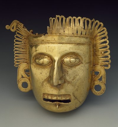 Rintanaamari, myöhäinen postklassinen aika, n. 1350-1521 (kulta) tekijältä Mixtec Mixtec