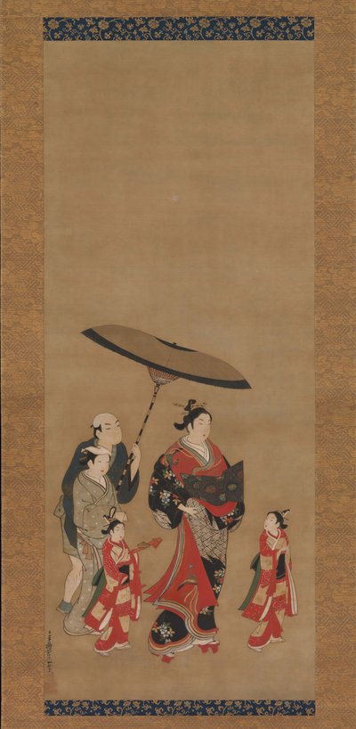 Courtesan on Parade, 1730-luvun loppu - 1740-luvun alku. tekijältä Miyagawa Issho