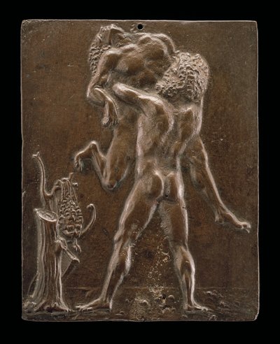 Hercules ja Antaeus, 1400-luvun loppu - 1500-luvun alku. tekijältä Moderno