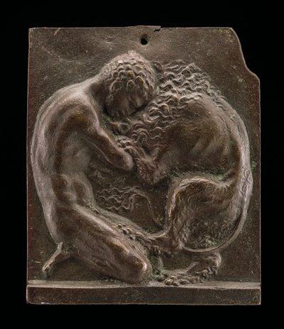 Herkules ja Nemean-leijona, 1400-luvun loppu - 1500-luvun alku. tekijältä Moderno