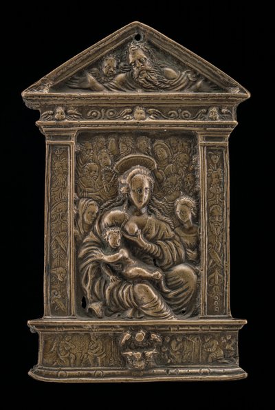 Madonna ja lapsi pyhien kanssa, 1400-luvun loppu - 1500-luvun alku. tekijältä Moderno