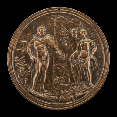 Orpheus lunastamassa Eurydicea, 1400-luvun loppu - 1500-luvun alku. tekijältä Moderno