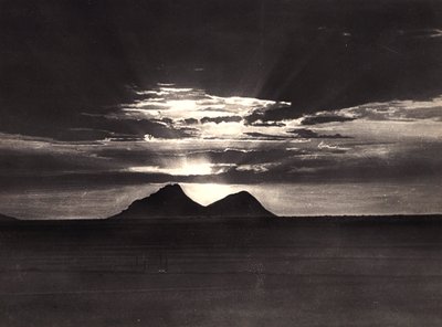 Imperiumin rakentaminen fasismin aikana: Abu Gamel -vuori, 09/05/1936 (s/w-kuva). tekijältä Modestino Baldinetti
