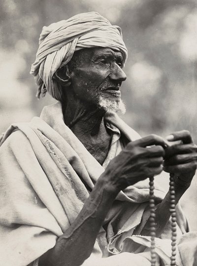 Imperiumin rakentaminen fasistisena aikana: vanha muslimipäällikkö, 09/05/1936 (s/w-kuva). tekijältä Modestino Baldinetti