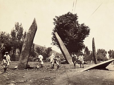 Imperiumin rakentaminen fasistisella aikakaudella: paikka, jossa aikoinaan sijaitsi Axumin obeliski, nyt siirretty Roomaan, 5.9.1936 (mv/v kuva) tekijältä Modestino Baldinetti