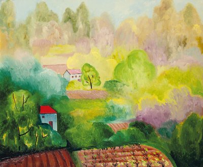 Maisema Saint Tropezissa tekijältä Moise Kisling