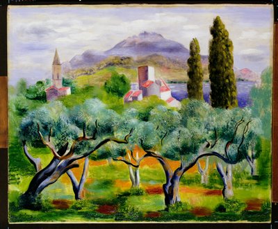 Maisema, noin 1920 tekijältä Moise Kisling