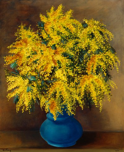 Mimosojen maljakko; Vase de Mimosas tekijältä Moise Kisling