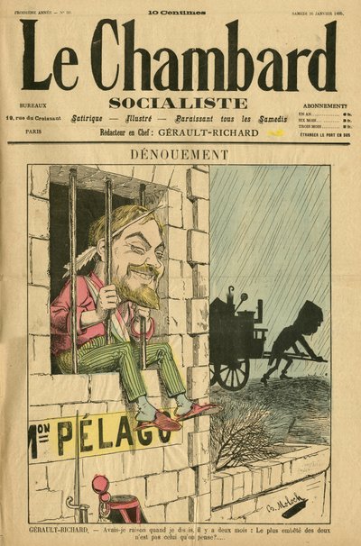 Kuvitus Molochista (1849-1909) Le Chambard socialisten kanteen, nro. 59 tekijältä Moloch