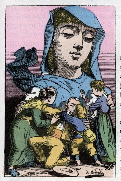 Allegoria Amnestysta 1800-luvulla Touchatoutin "" Le Trombinoscope" -sarjassa, B. Molochin sarjakuva vuodelta 1882 (1849-1909). Yksityinen kokoelma. tekijältä Moloch