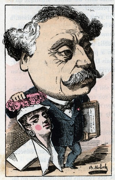 Muotokuva Alexandre Dumas Jr.:stä (1824-1895) ranskalaisesta kirjailijasta. tekijältä Moloch