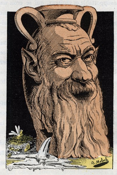 Muotokuva Alphonse Jean-Baptiste (Jean Baptiste) Karr, ranskalainen kirjailija (1808-1890) tekijältä Moloch