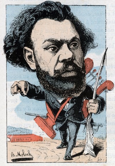 Clovis Huguesin (1851-1907), ranskalaisen runoilijan ja poliitikon muotokuva tekijältä Moloch