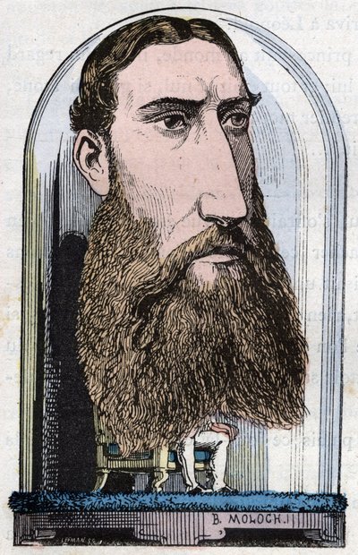 Muotokuva Leopold II:sta, belgialaisten kuninkaasta (Louis Philippe Marie Victor), Belgian prinssistä, Saksin herttuasta, Sachsen-Coburg-Gothan prinssistä, Brabantin herttuasta tekijältä Moloch