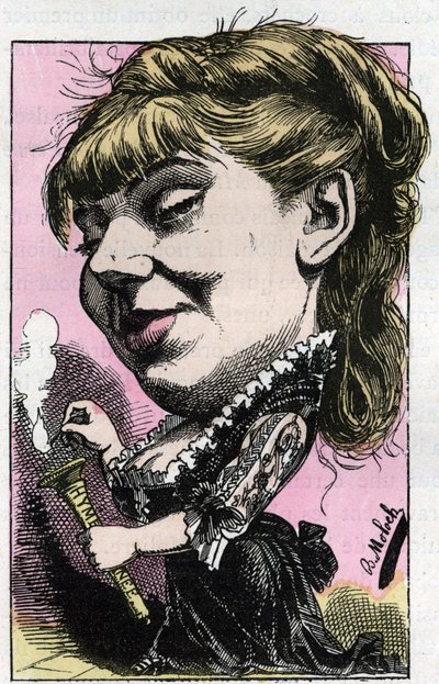 Comedie-Francaisen seuran Sophie Croisetten (1847-1901) muotokuva tekijältä Moloch