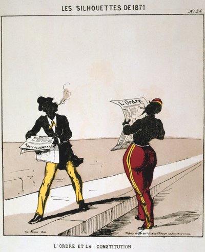 Järjestys ja perustuslaki, 1871. sarjasta Les Silhouettes de 1871. Paris Commune, 1871. tekijältä Moloch