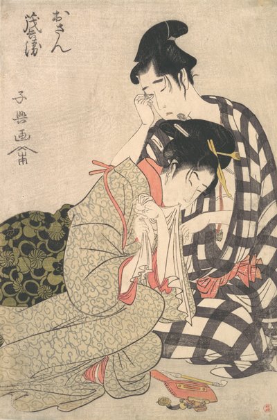 Disconsolate Lovers, n. 1800. tekijältä Momokawa Shiko