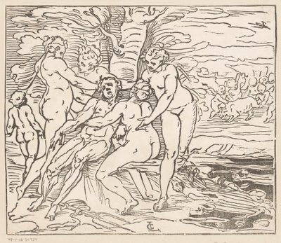 Venus suree Adonisin kuolemaa tekijältä Monogrammist GGN (attributed to)