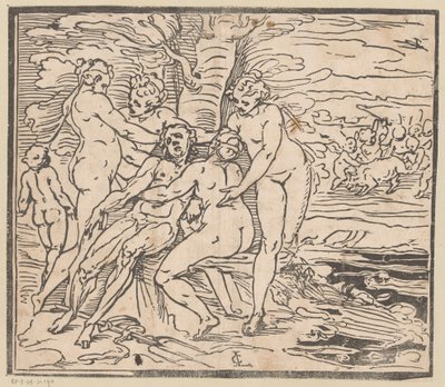 Venus suree Adonisin kuolemaa tekijältä Monogrammist GGN (attributed to)