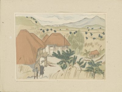 Kawakami kuumavesilähteet Kawakami Onsen (otsikko esineessä) Osa kaksi, Aizun alue (sarjan nimi) Dai nishû, Aizu no bu (sarjan nimi) Printit japanilaisista maisemista (sarjan nimi) Nihon fûkei hanga (sarjan nimi) tekijältä Morita Tsunetomo