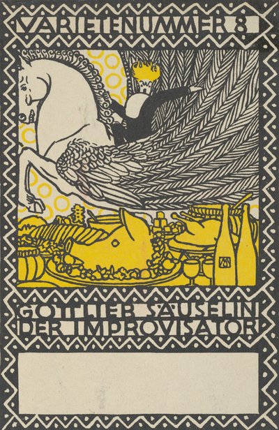 Näytös 8: Gottlieb Säuselin improvisoija Lajike numero 8: Gottlieb Säuselin improvisoija..., 1907. tekijältä Moritz Jung