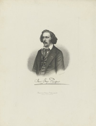 Muotokuva säveltäjä Henry Hugo Piersonista 1815-1873 n. 1850. tekijältä Moritz Laemmel