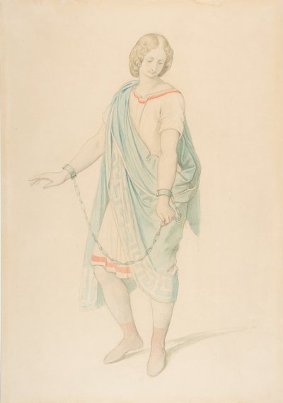 Sopraano Karoline Hetzenecker Seston roolissa La Clemenza di Titossa ..., n. 1848. tekijältä Moritz Ludwig von Schwind
