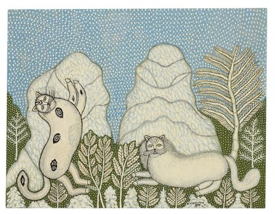 Kissat lumessa tekijältä Morris Hirshfield