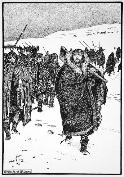 "Murtough matkallaan Munsterin kuninkaan kanssa kahleissa", 941 1913 tekijältä Morris Meredith Williams