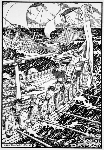 "The Coming of the Northmen", 1913. tekijältä Morris Meredith Williams