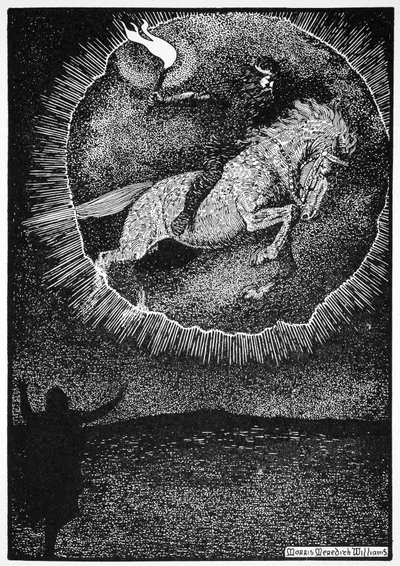"Visio miehestä harmaalla hevosella", 1913. tekijältä Morris Meredith Williams