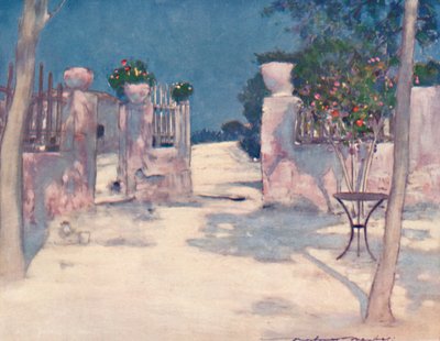 Puutarha, Ateena, 1903 tekijältä Mortimer L Menpes