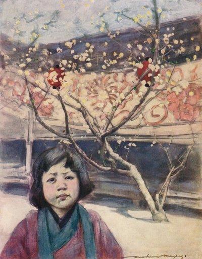 "Japanilainen tyttö luumun värissä", 1887, 1901 tekijältä Mortimer L Menpes
