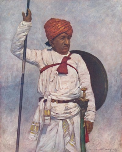 "Bombay Chiefsin aseellinen pidättäjä", 1903 tekijältä Mortimer L Menpes
