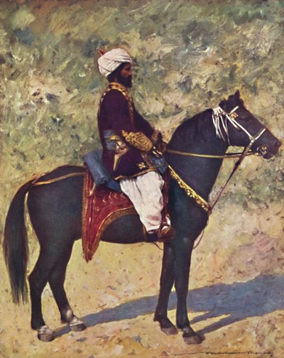 Ratsasmies Bombayn leirillä, 1903 tekijältä Mortimer L Menpes